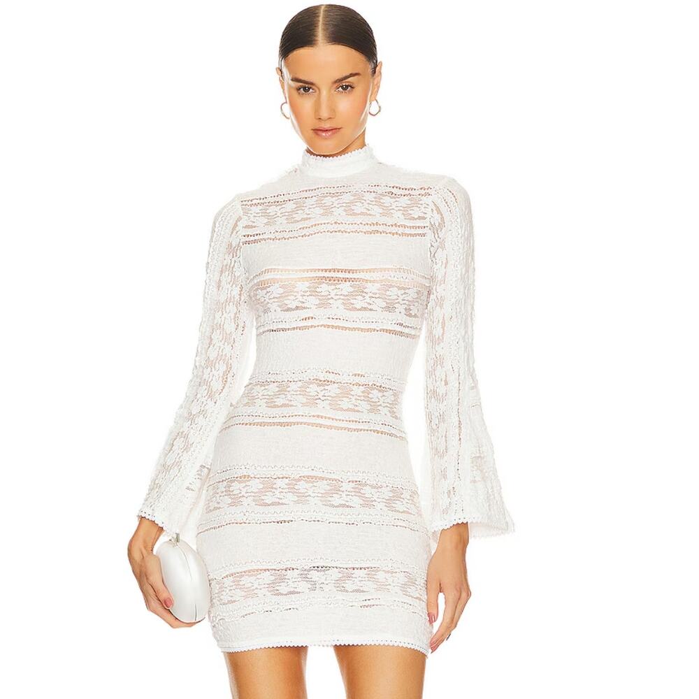 Charo Ruiz Ibiza Adara Short Dress in Off White NWOT Size XS